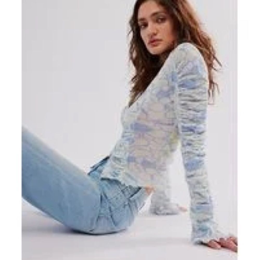 NWOT free people through the meadow large floral crochet top